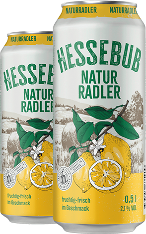 Hessebub Natur Radler – hessisches Biermischgetränk mit Zitrone